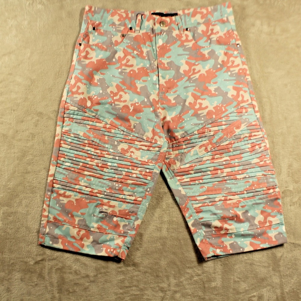 Blac Lacquer Mens Moto Skater Shorts Multicolor Size 32